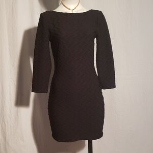 Forever 21 black 3/4 sleeve dress